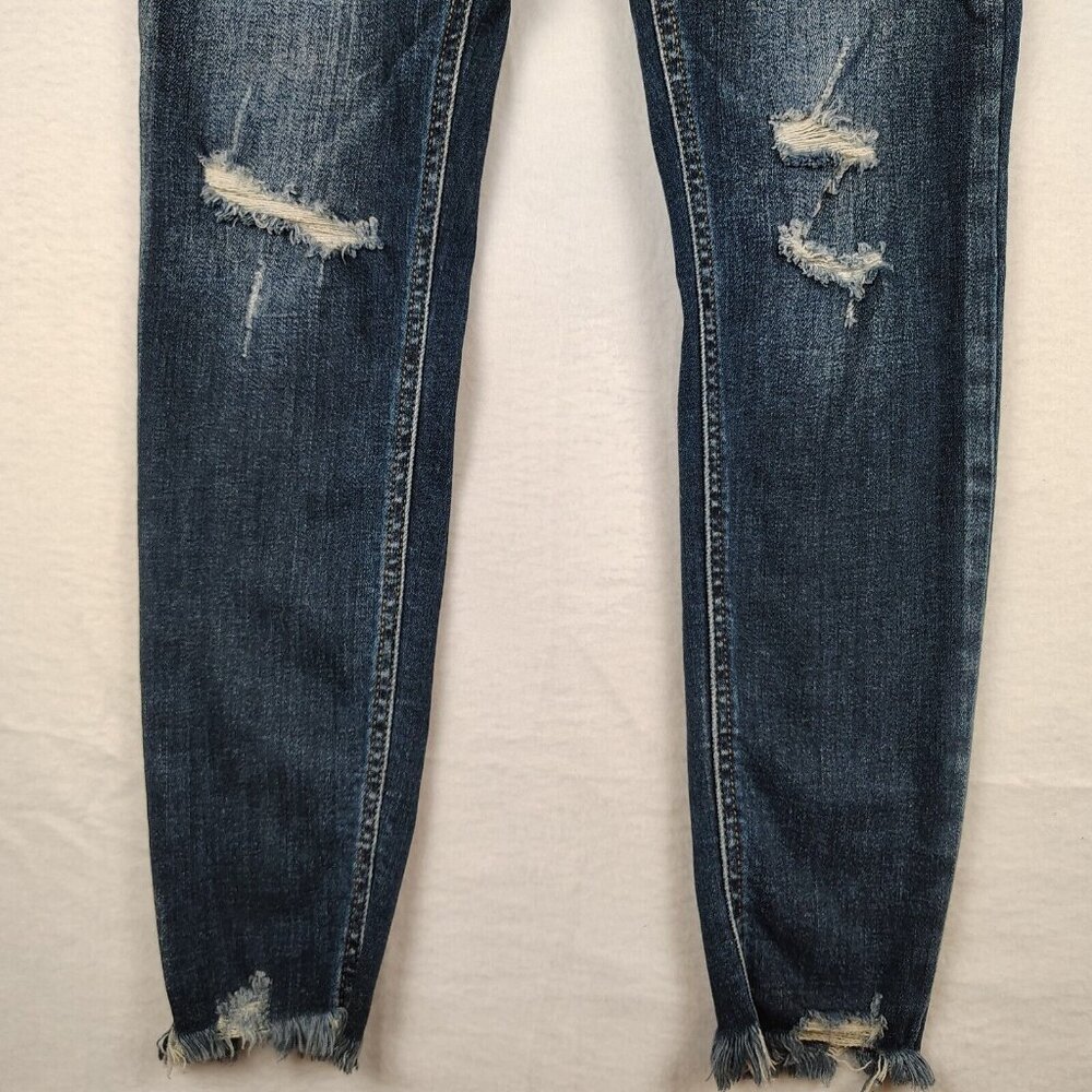KanCan Fiora Skinny Jeans Womens 7/27 Distressed Raw Hem - Picture 4 of 9
